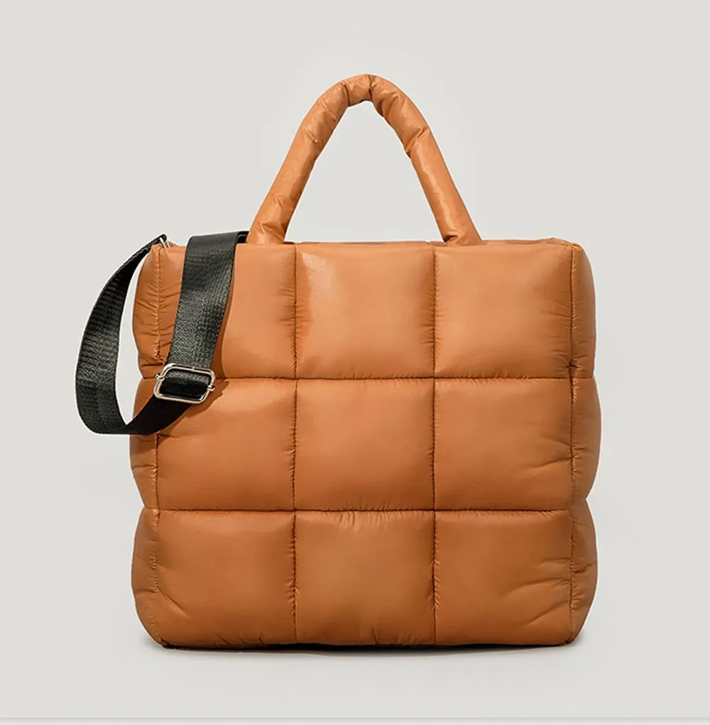 Quilted Puffer Padded Tote Bag