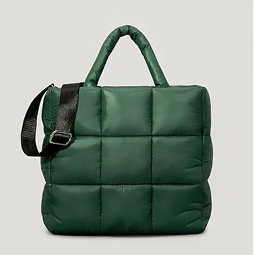 Quilted Puffer Padded Tote Bag