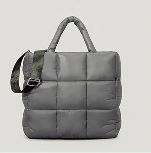 Quilted Puffer Padded Tote Bag