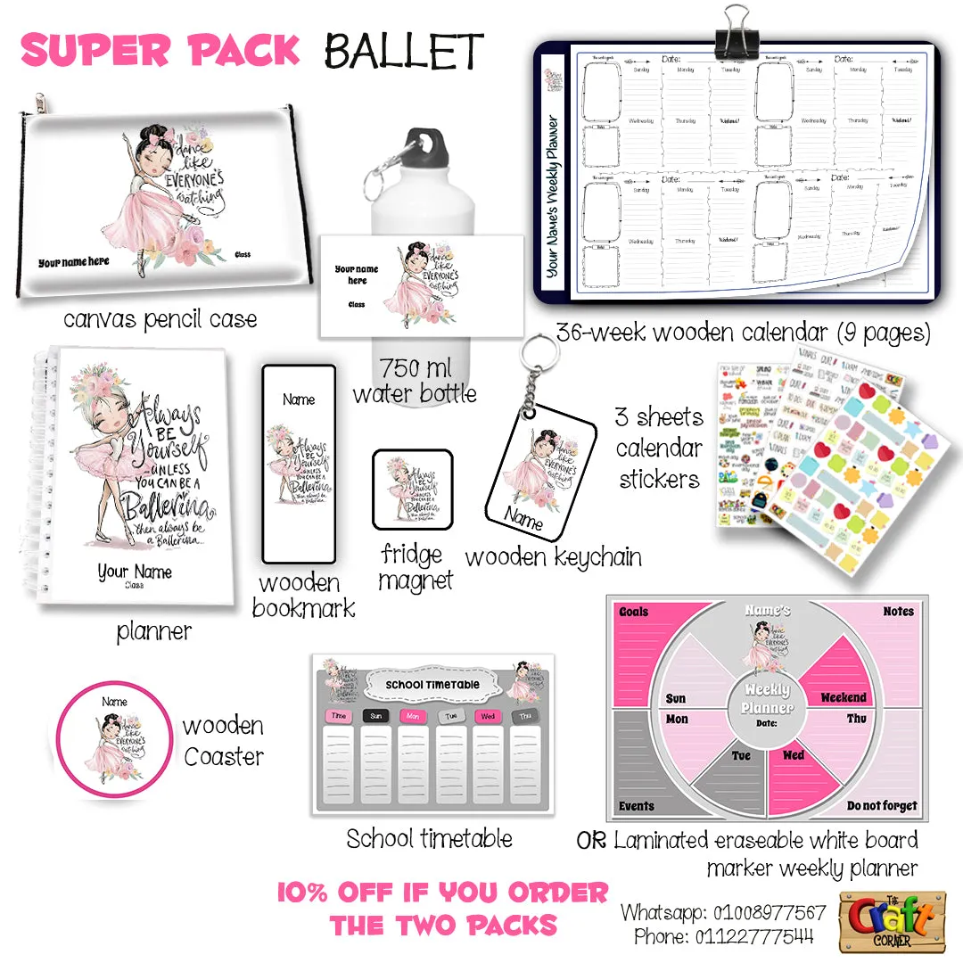 ""Ballet" School labels packs