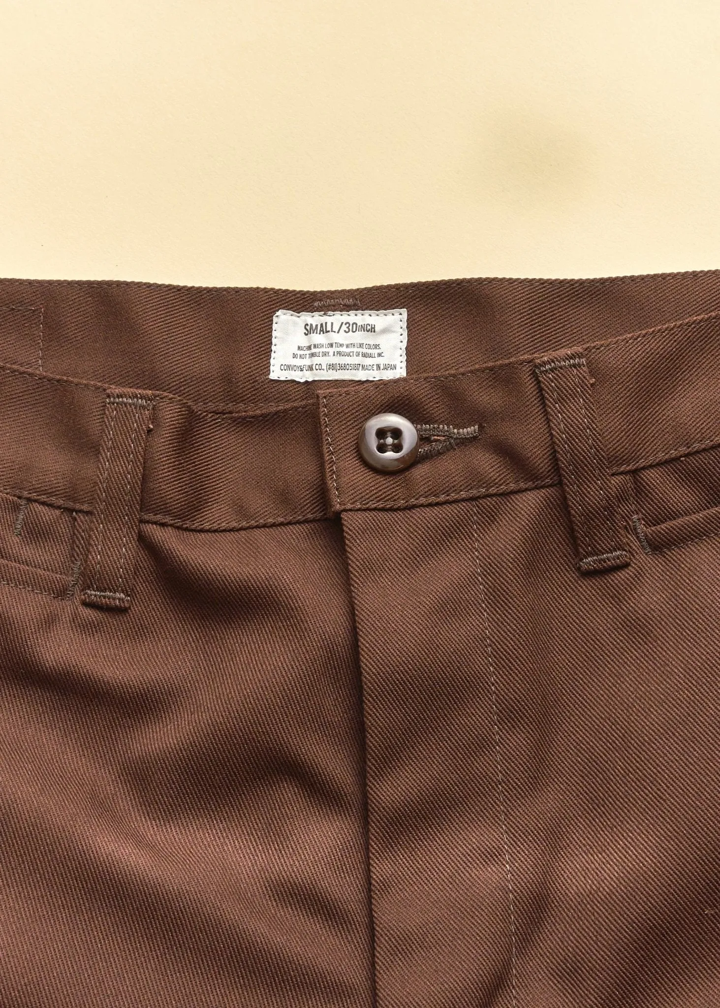 Radiall Frisco Straight Tapered Fit Pants - Brown