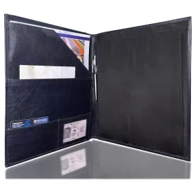 Royal Leather Portfolio (Blue)