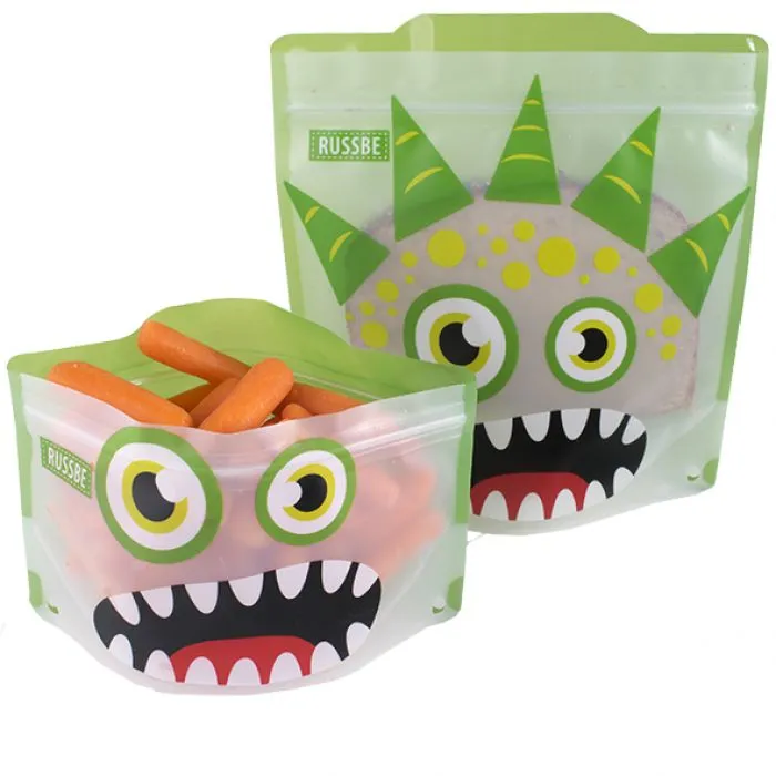 Russbe Snack & Sandwich Bags 4pk - Green Monster