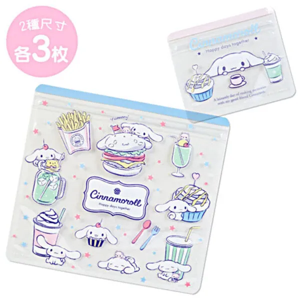 Sanrio Reusable Zip Bag Set (6 pcs)