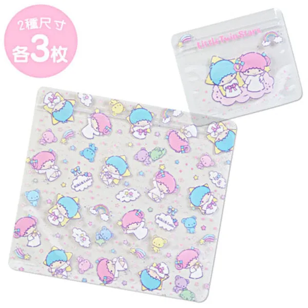 Sanrio Reusable Zip Bag Set (6 pcs)