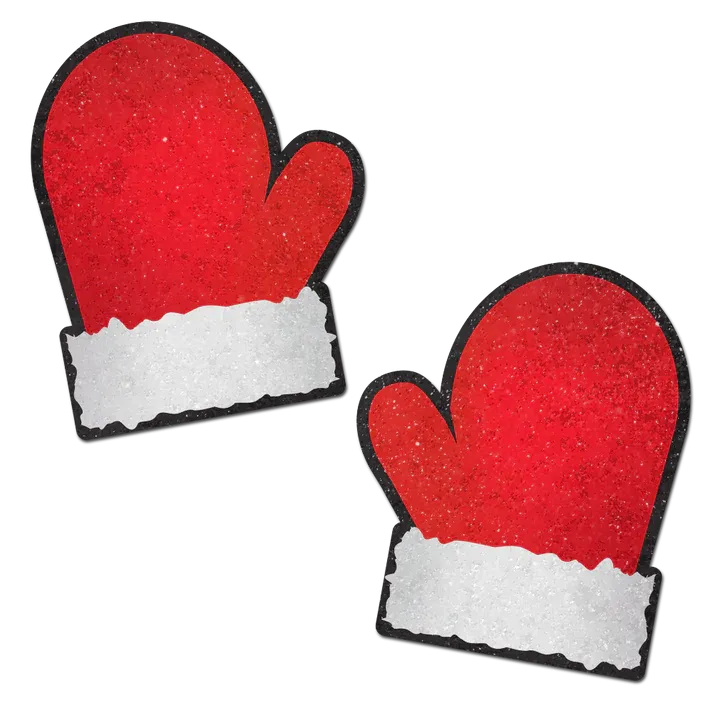 Santa: Red and White Santa Mitten Nipple Pasties