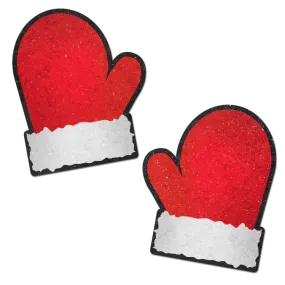 Santa: Red and White Santa Mitten Nipple Pasties