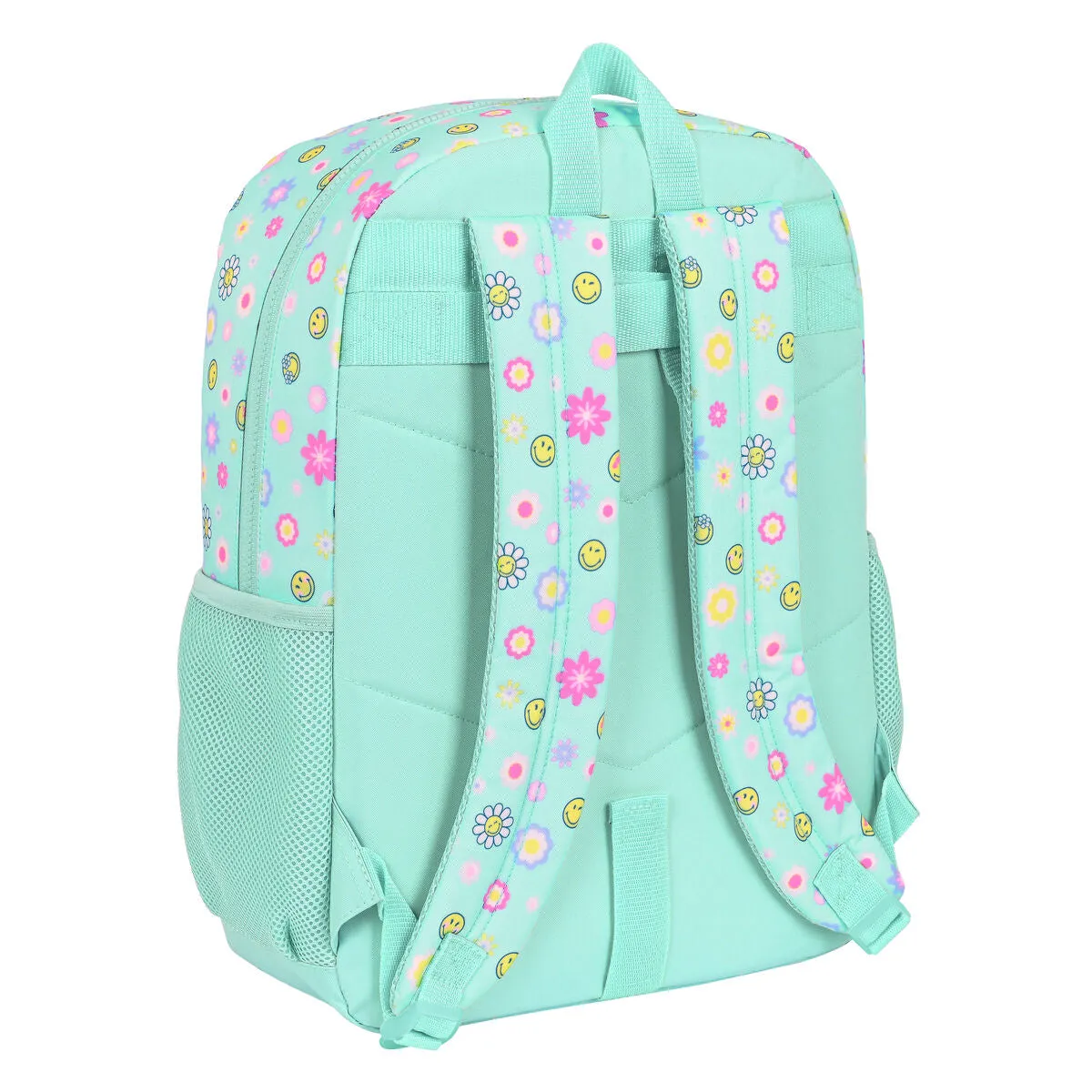 School Bag Smiley Summer fun Turquoise (32 x 43 x 14 cm)