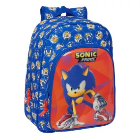 School Bag Sonic Prime Blue 26 x 34 x 11 cm