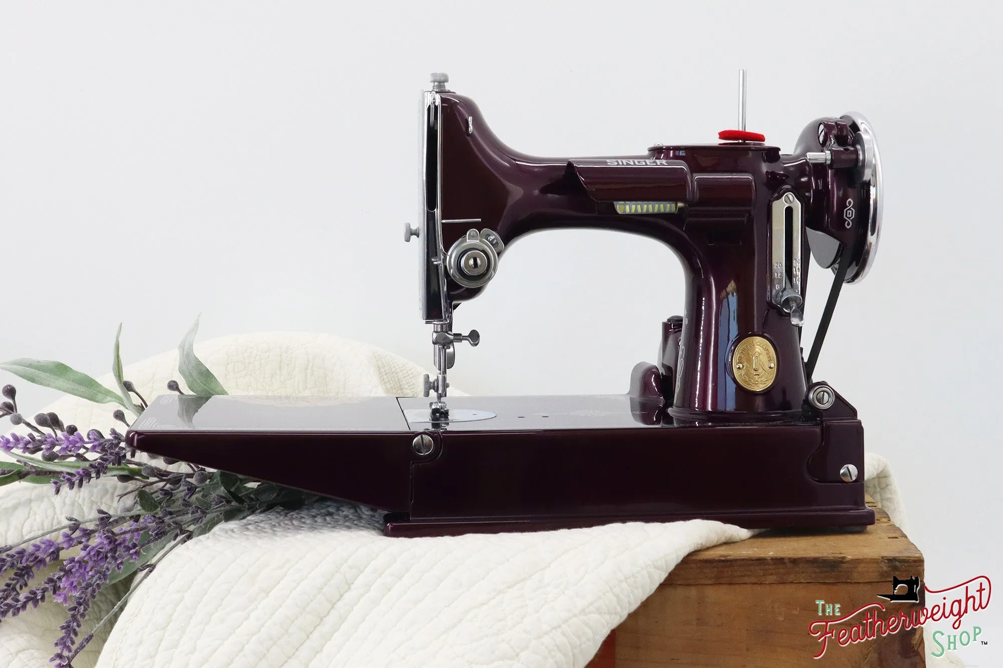 Singer Featherweight 221, AE2120** - Fully Restored in Star Garnet