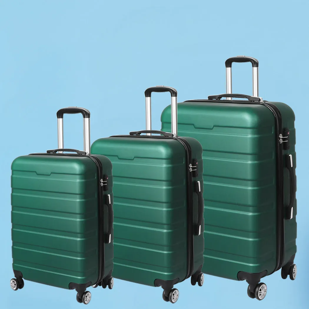 Slimbridge 3PC Luggage sets Suitcase Green