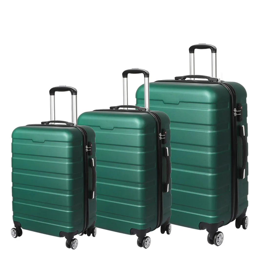 Slimbridge 3PC Luggage sets Suitcase Green