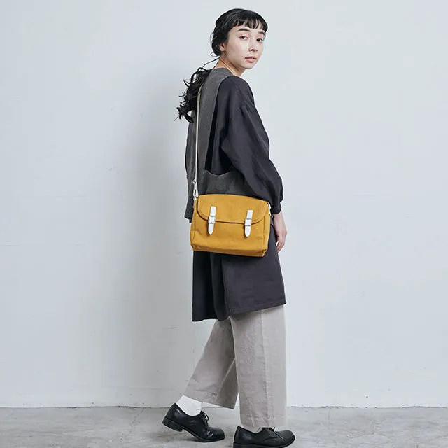 Small Shoulder Bag - Postal Mail Carrier Bag Design 2 / Mustard Yellow -, Cross Body Bag