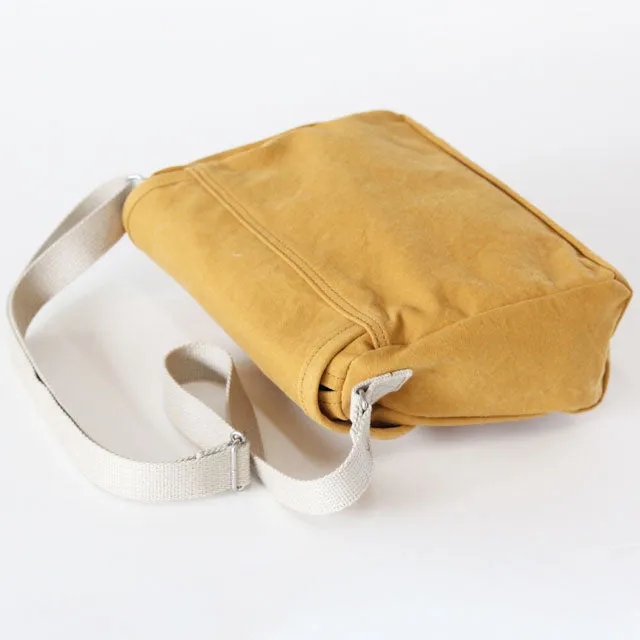 Small Shoulder Bag - Postal Mail Carrier Bag Design 2 / Mustard Yellow -, Cross Body Bag