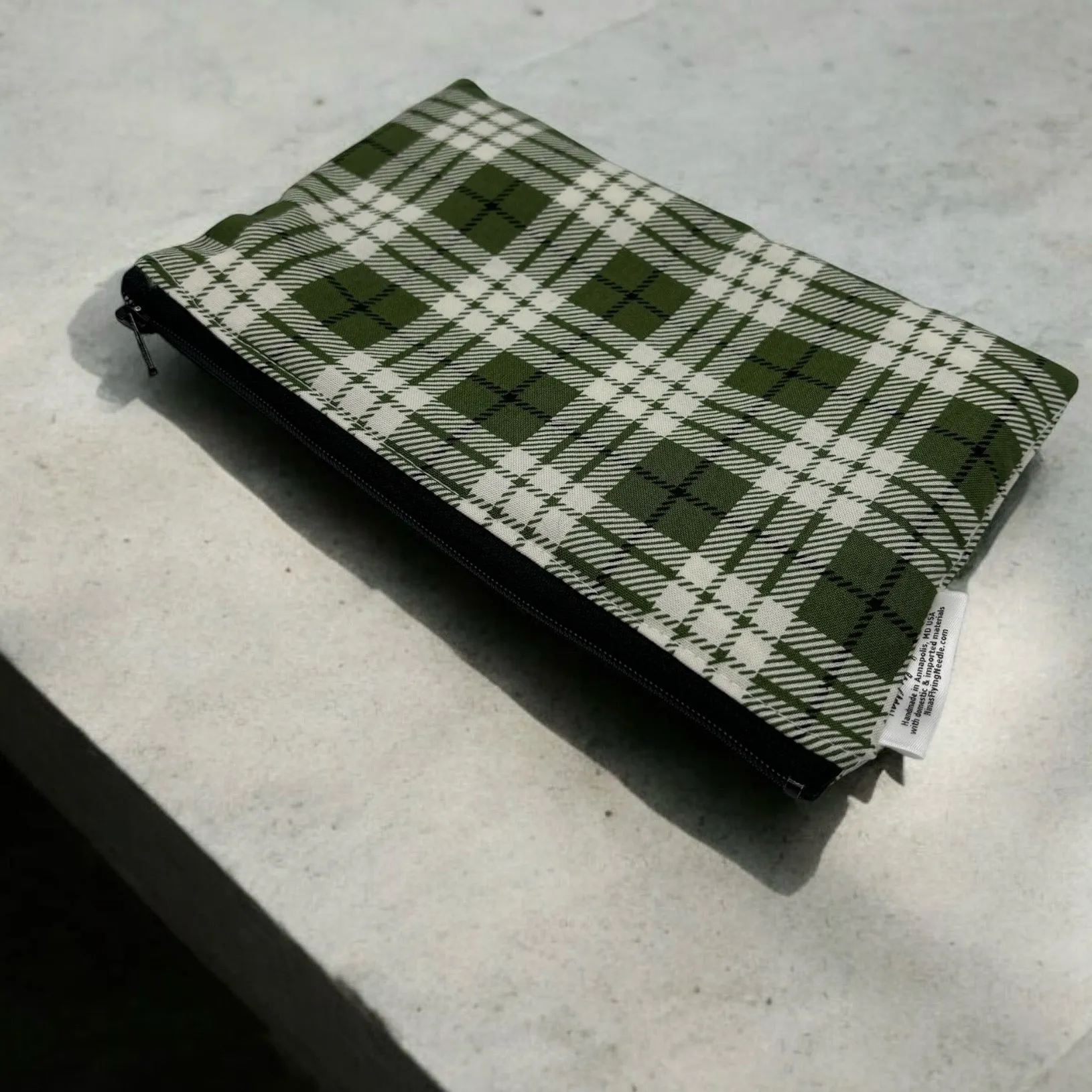 Snack Sized Reusable Zippered Bag Plaid