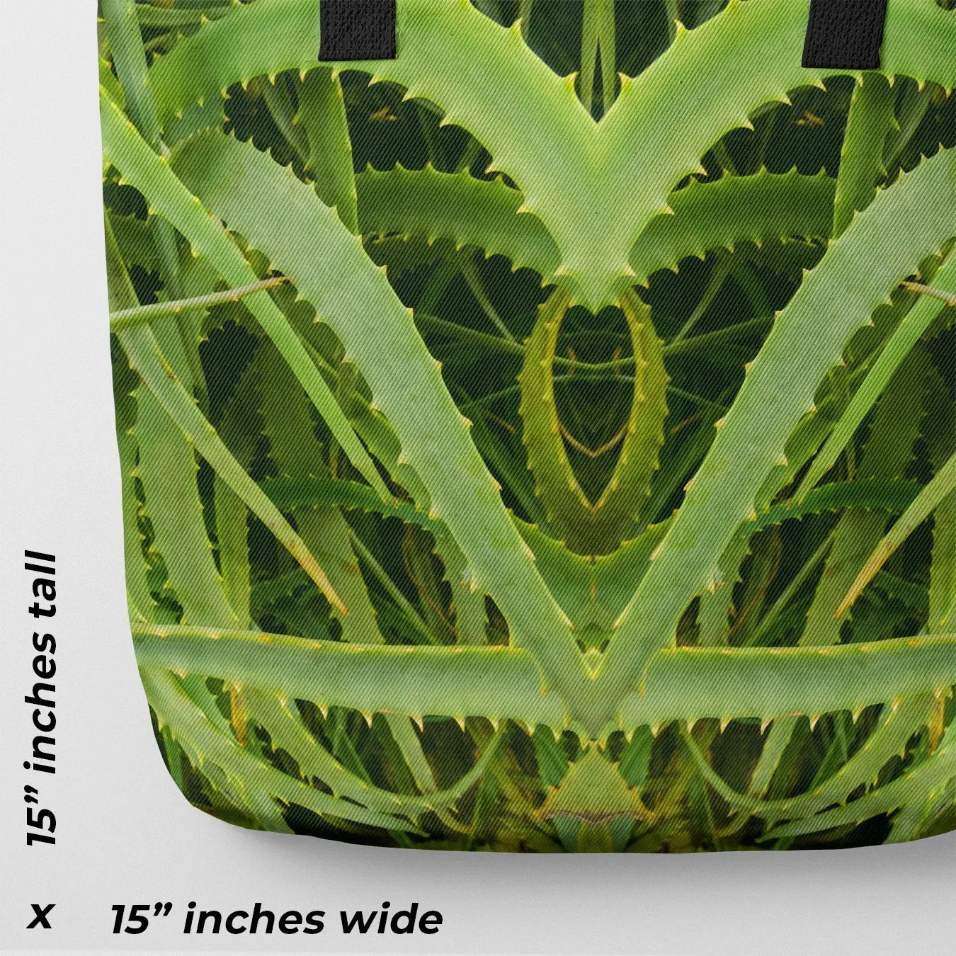 Spiked - Aloe Vera Botanical Op Art Shopping Tote