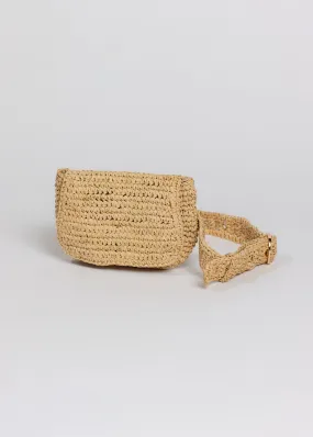 Straw Belt Bag- Natural