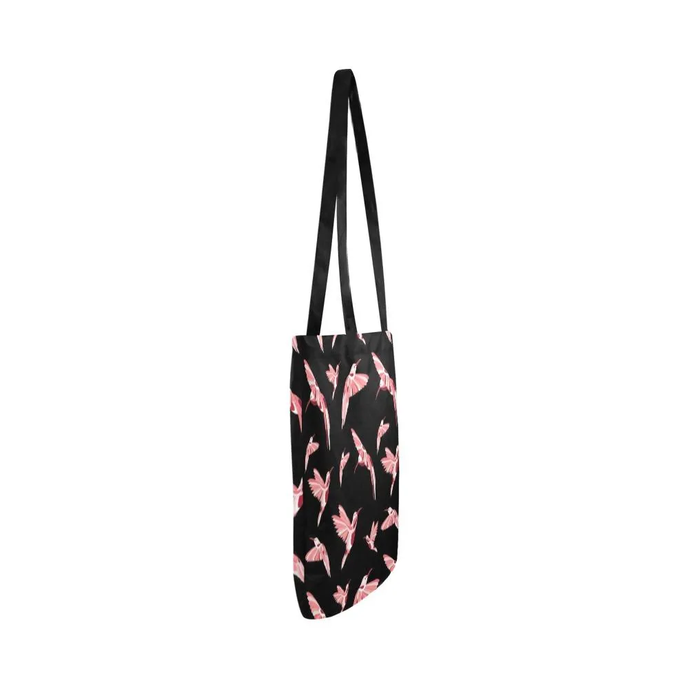 Strawberry Black Reusable Shopping Bag (Two sides)