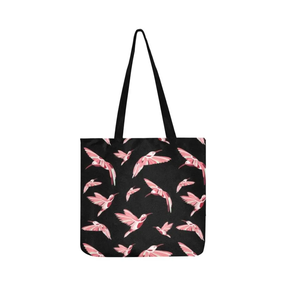 Strawberry Black Reusable Shopping Bag (Two sides)