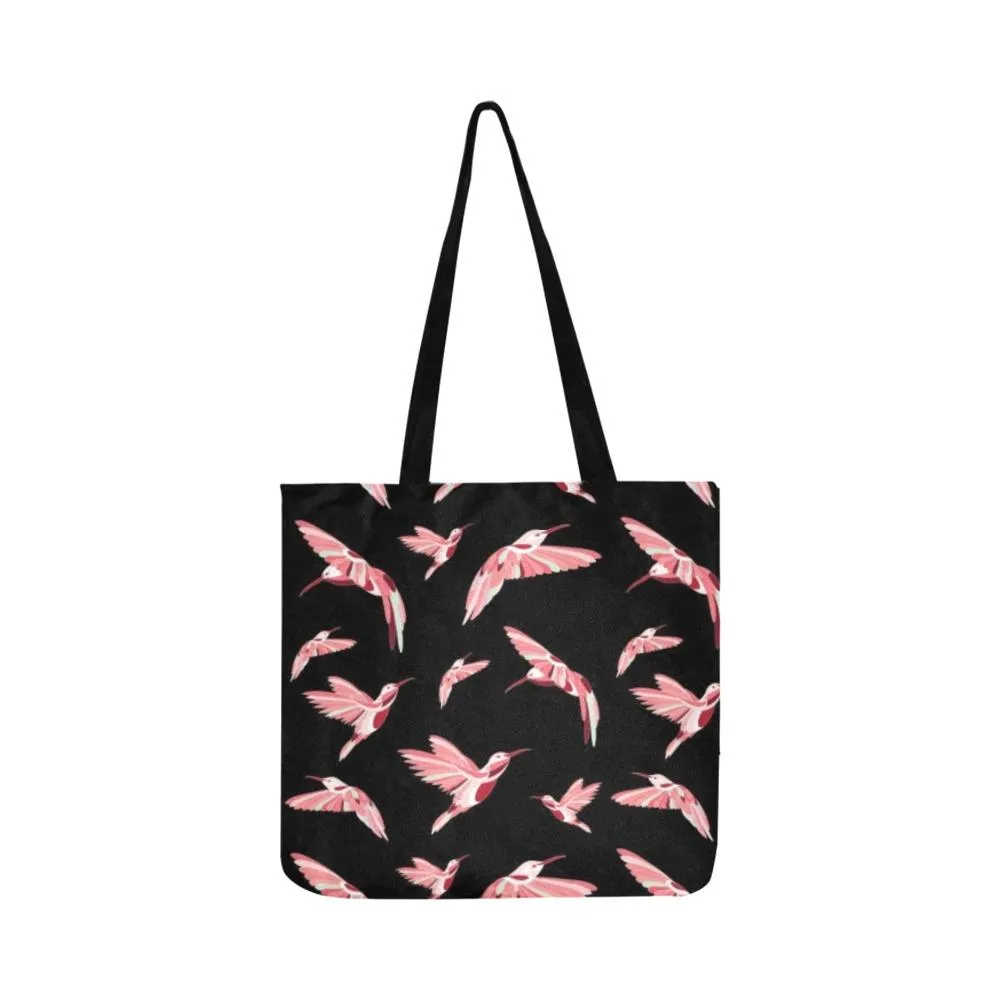 Strawberry Black Reusable Shopping Bag (Two sides)