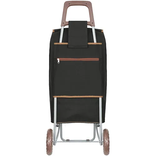 Strong Large folding 2 wheeled shopping trolley cart with expandable bag