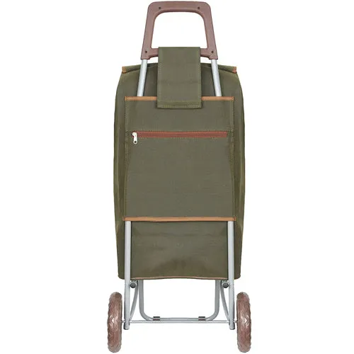 Strong Large folding 2 wheeled shopping trolley cart with expandable bag