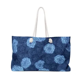 Succulent Navy Weekender Bag