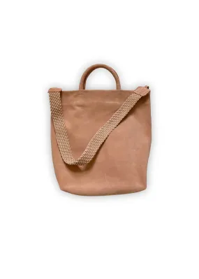 Suede Tote, Ballet Pink