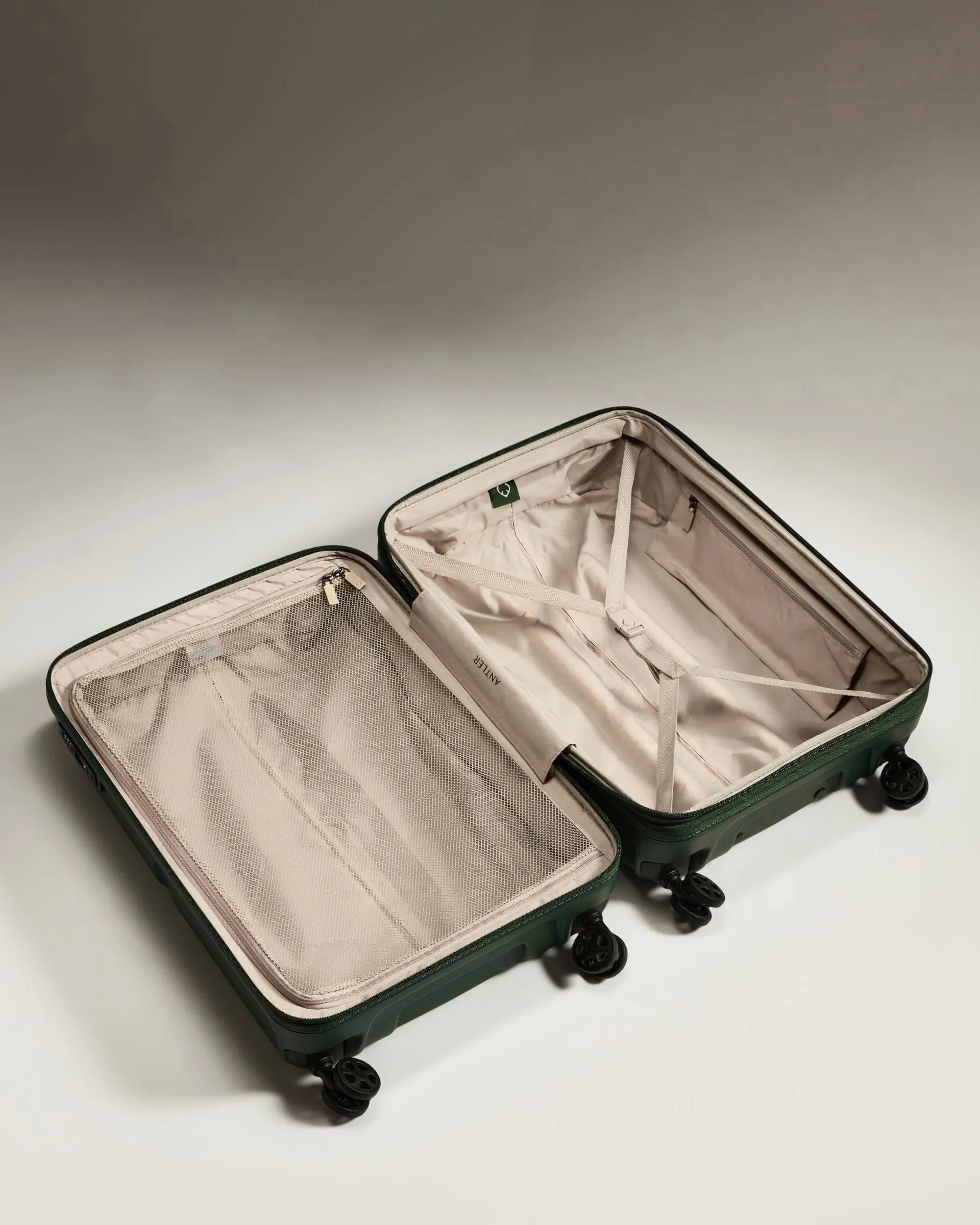 Suitcase Set in Antler Green - Single Stripe