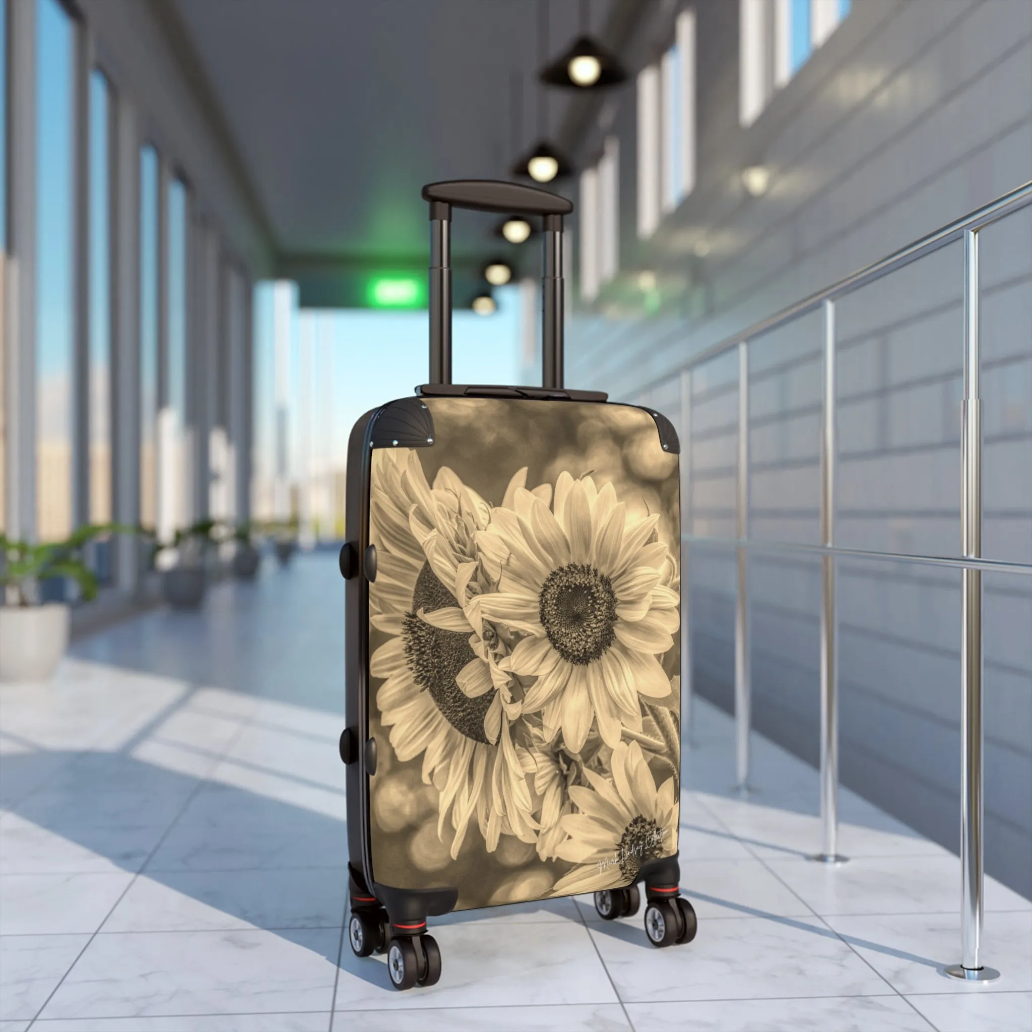 Sunflower Dreamy Bronze Custom Art Luggage