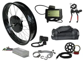 Tesla 26" Electric Conversion Fat Rear Wheel - 48 V 1500 W (With Disc Brake and LCD)