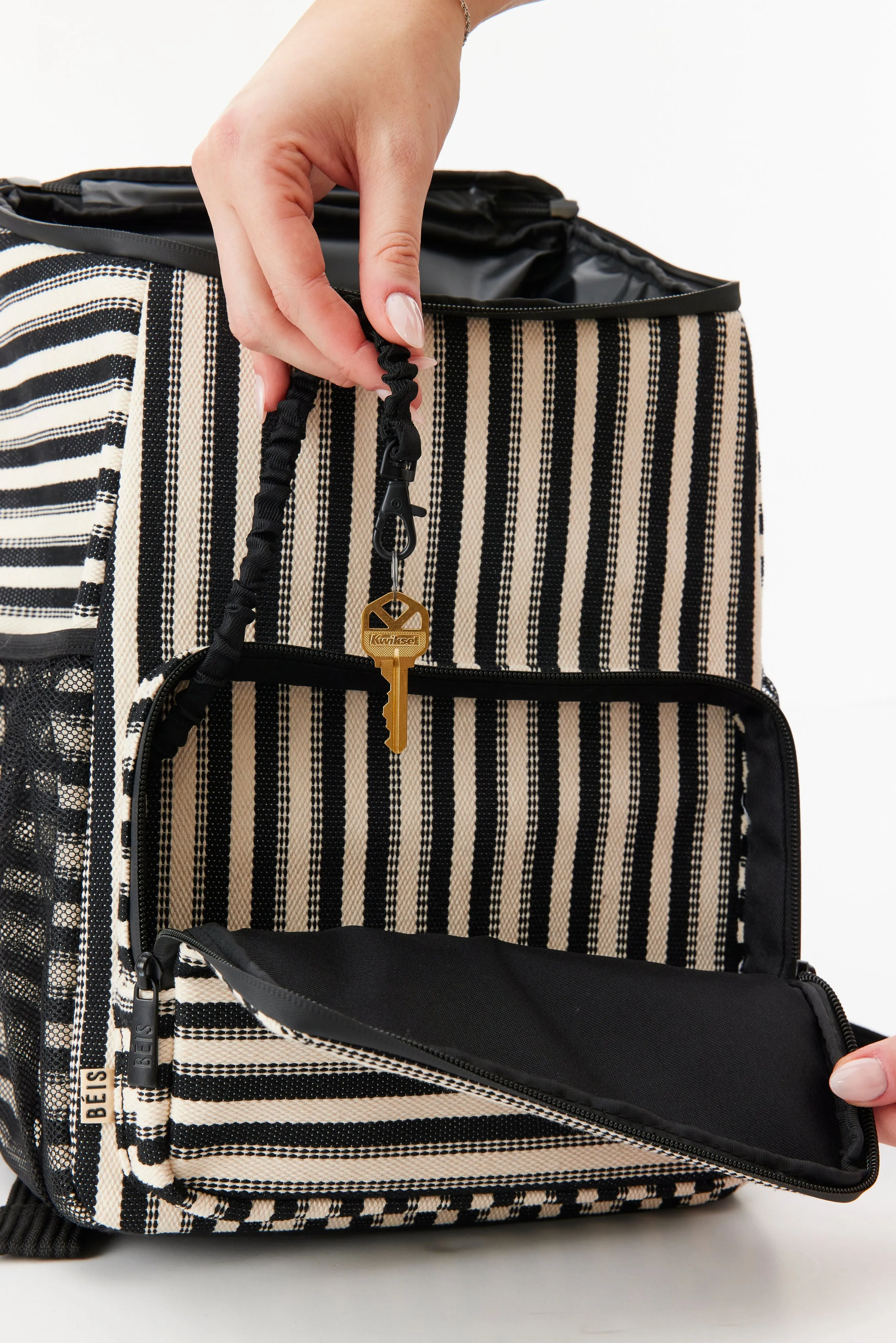 The Backpack Cooler in Black Stripe