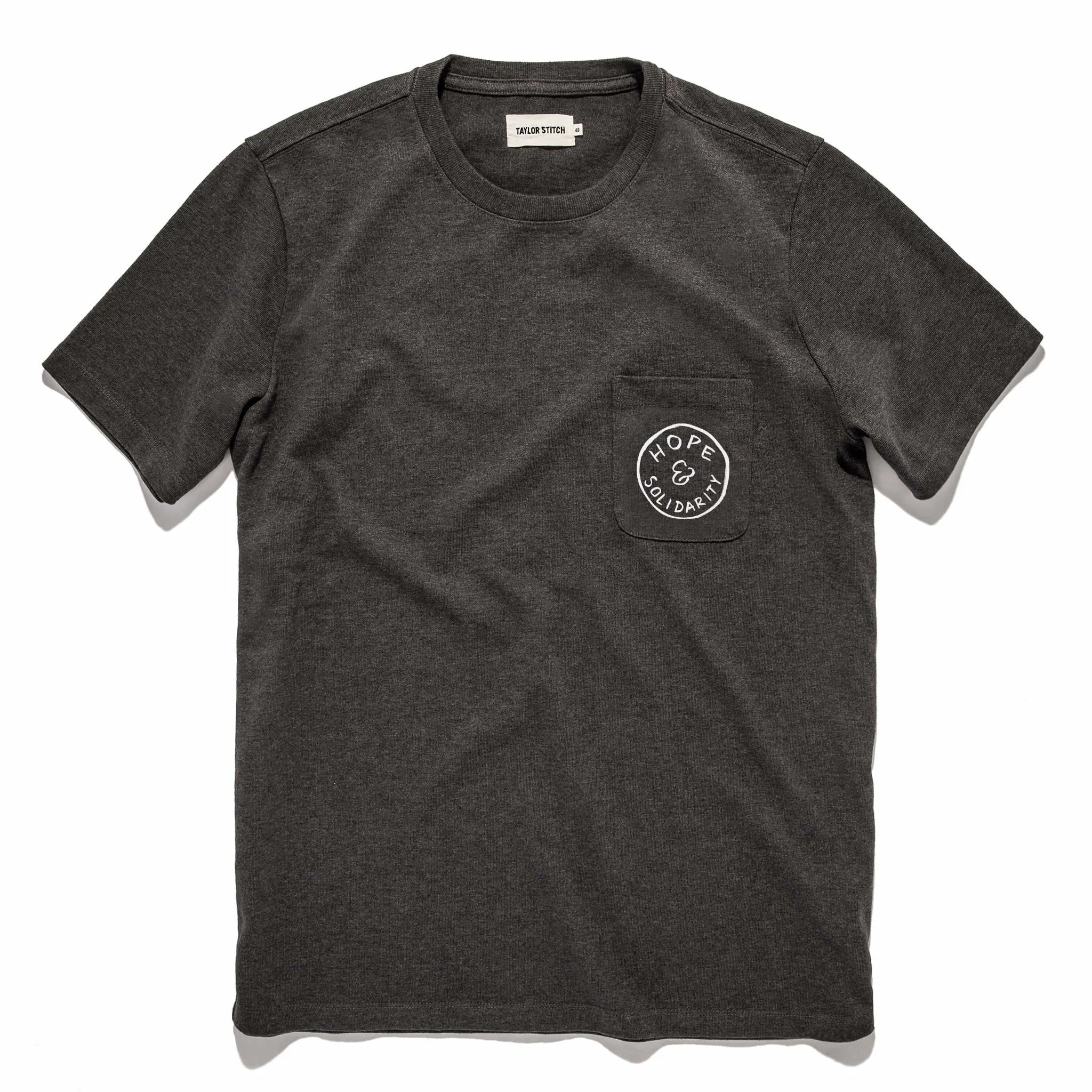 The Hope & Solidarity <br> Heavy Bag Tee in Heather Grey