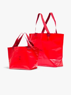 The Shopping Bag Duo - Crimson Red