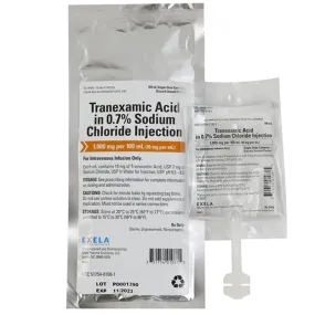 Tranexamic Acid (TXA) in Sodium Chloride 0.7% IV Bags 1,000 mg/100 mL 10/Case