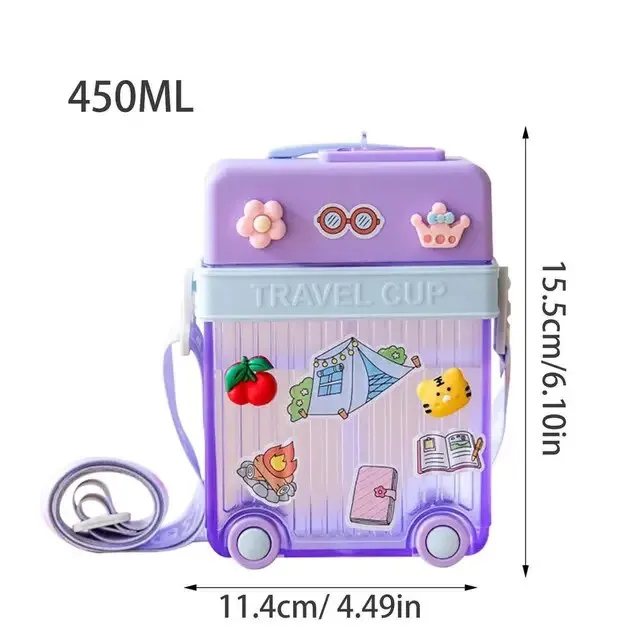 Trolley Bag-Shaped Water Bottle for Kids