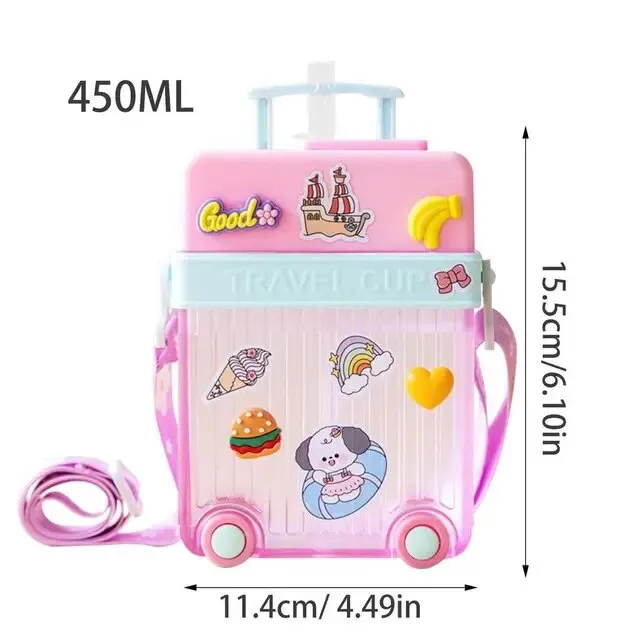 Trolley Bag-Shaped Water Bottle for Kids