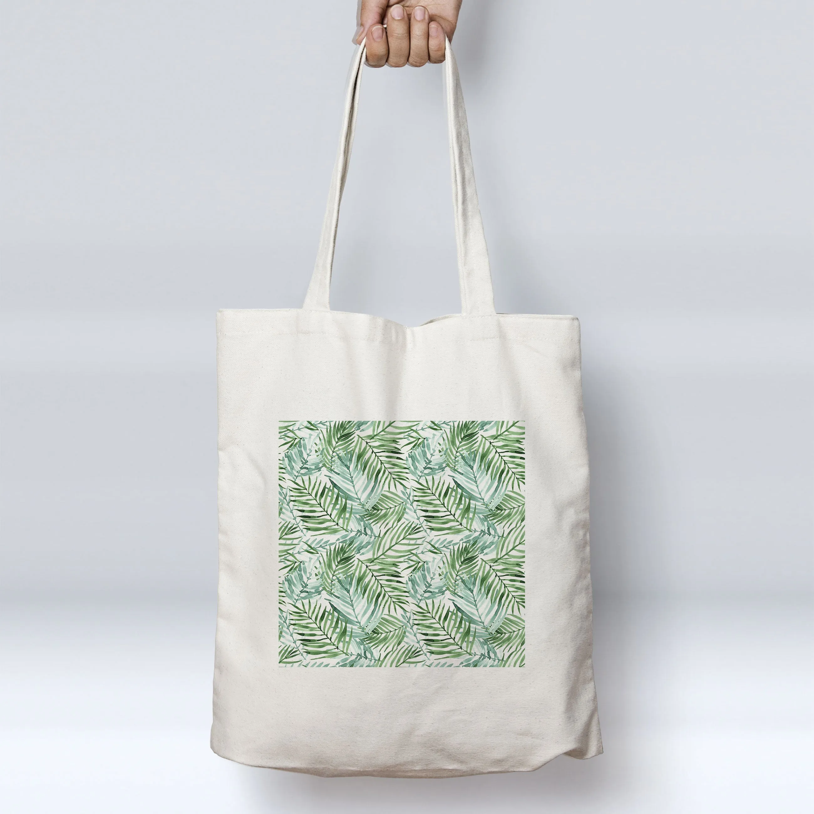 Tropical Palm Leaves Beach Tote