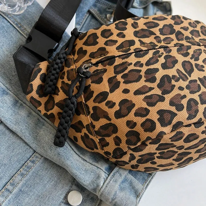 Vintage Leopard Print Fanny Pack Women’s Fashion Bag