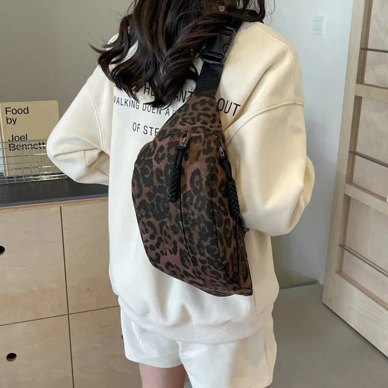 Vintage Leopard Print Fanny Pack Women’s Fashion Bag