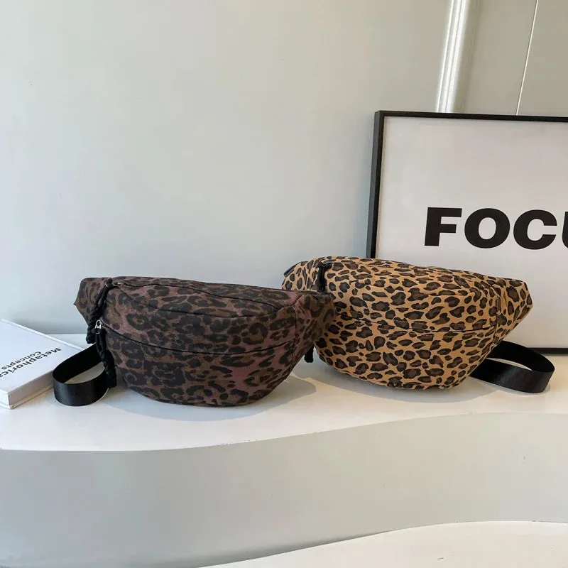 Vintage Leopard Print Fanny Pack Women’s Fashion Bag