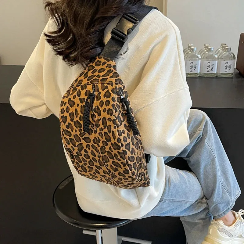 Vintage Leopard Print Fanny Pack Women’s Fashion Bag