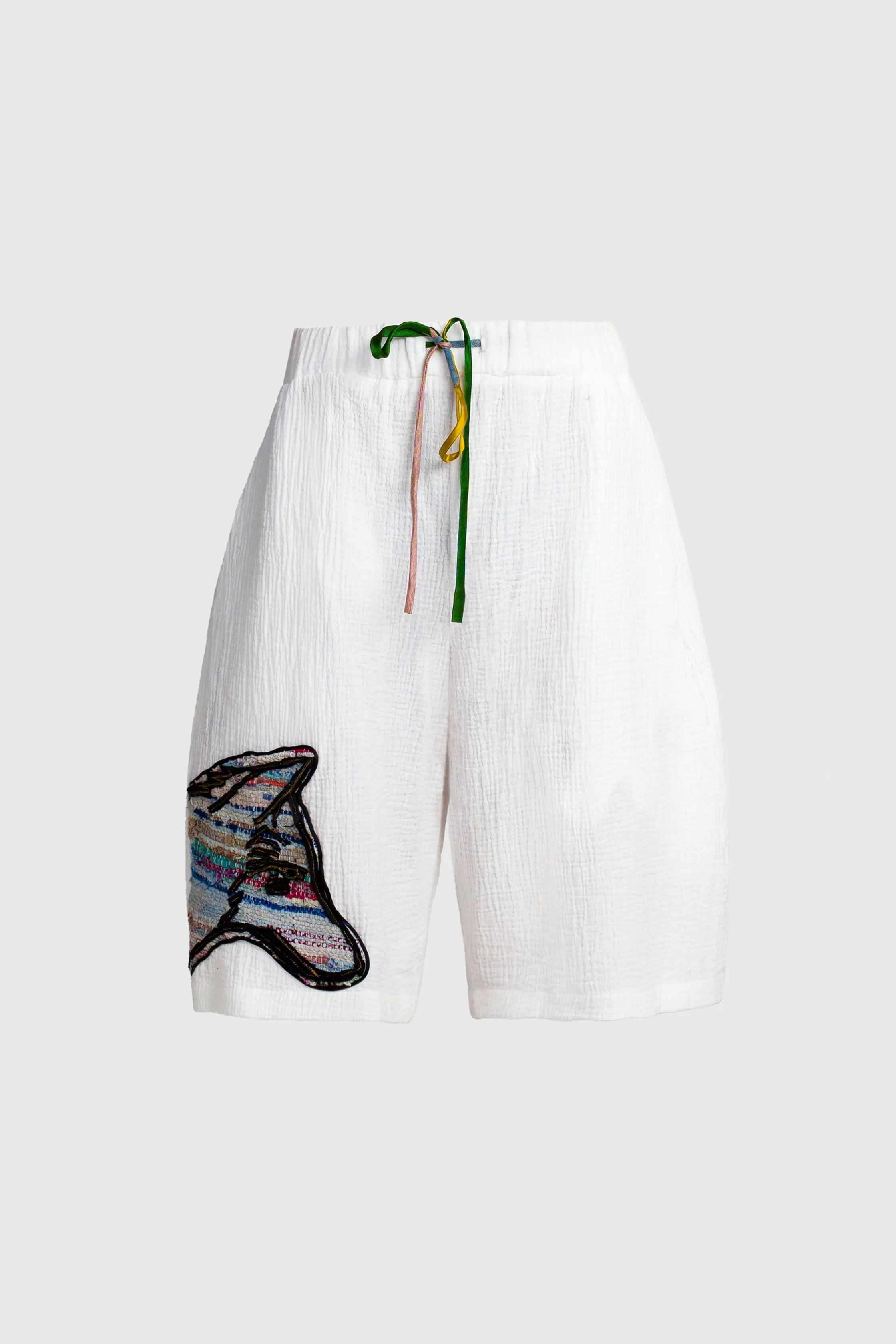 Wolf Shorts - Wrinkled White Cotton