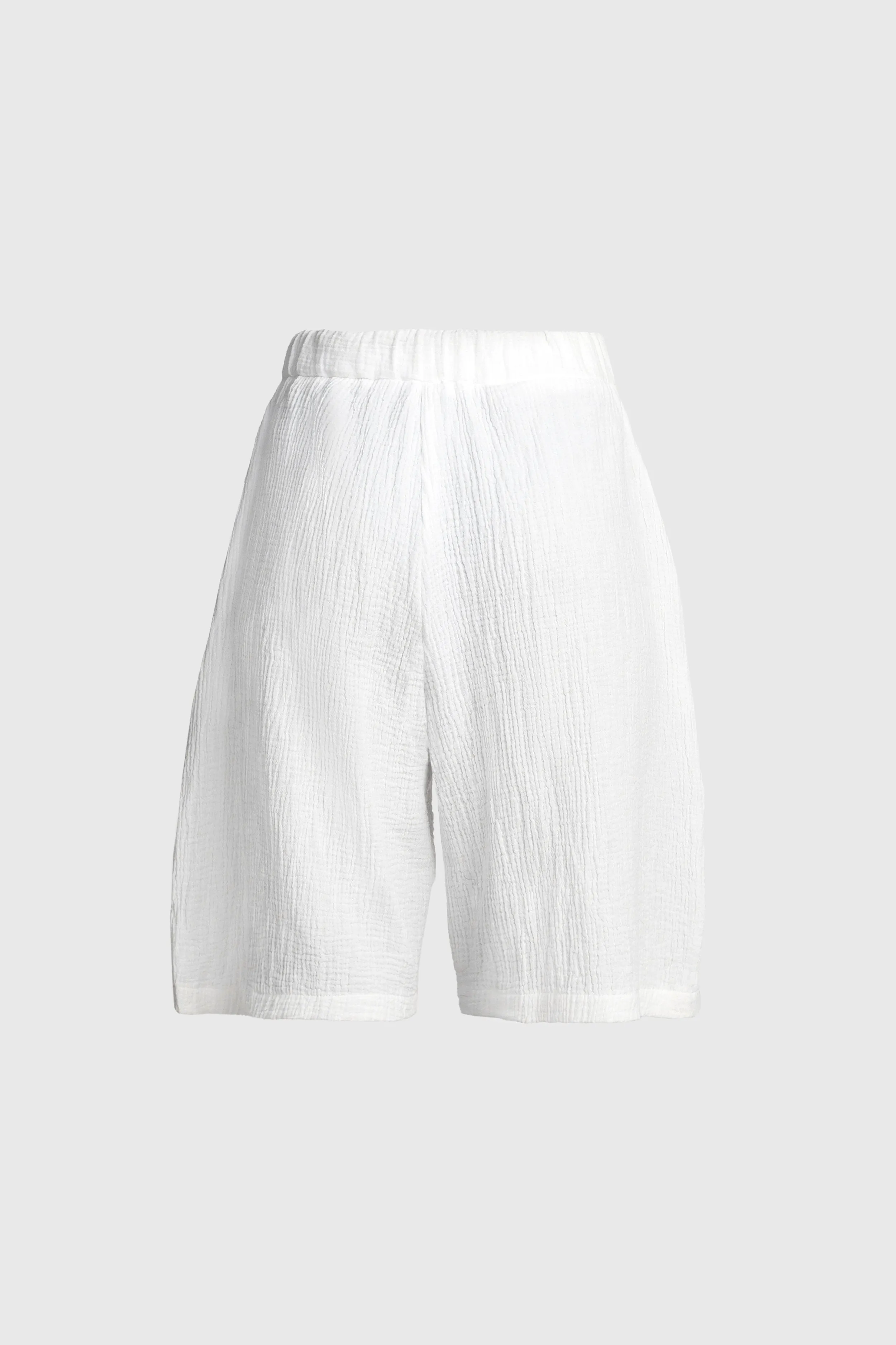 Wolf Shorts - Wrinkled White Cotton