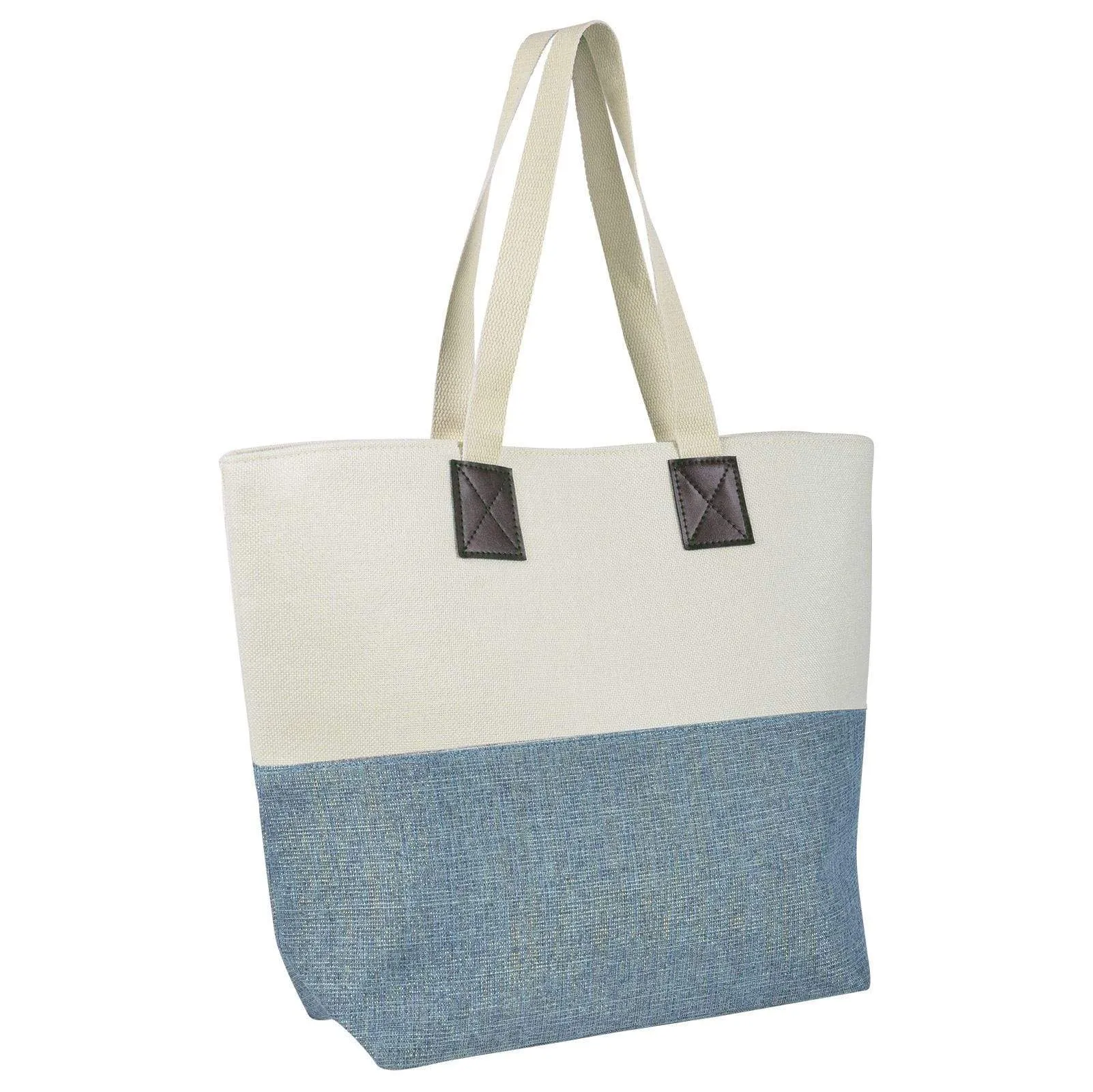 Womens Shimmer Canvas Beach Shoulder Shopping Bag Tote