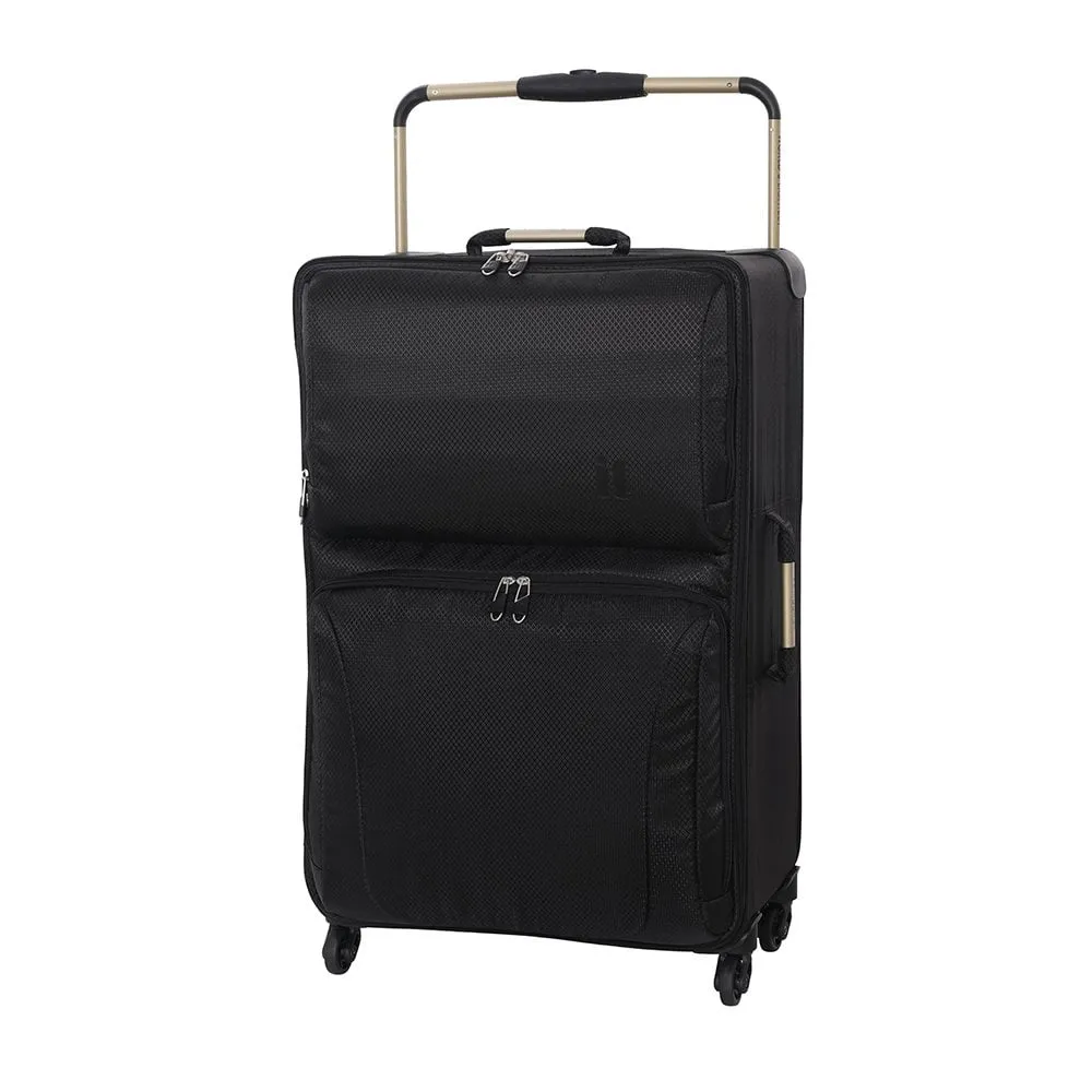 Worlds Lightest 4 Wheel Medium Suitcase- Black