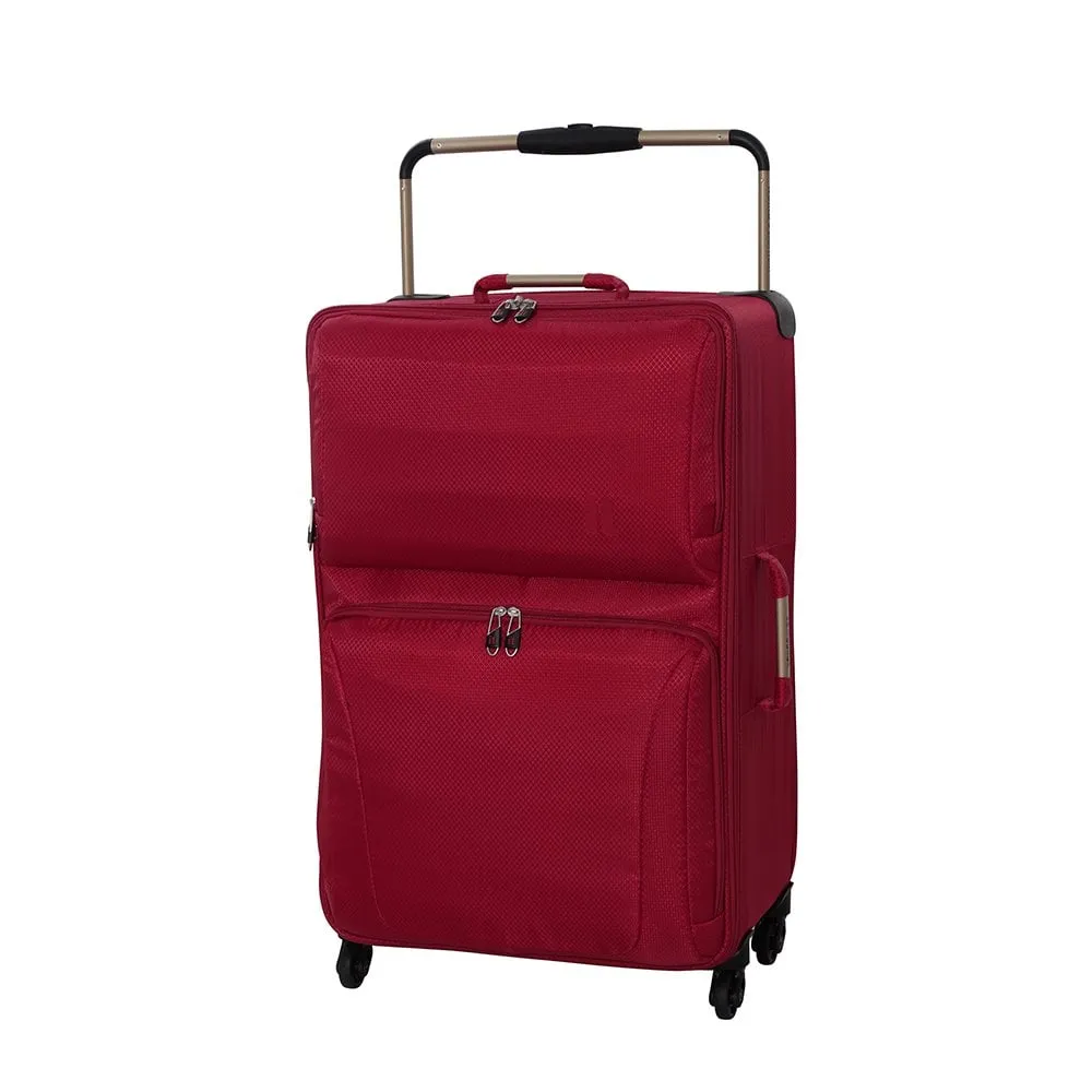 Worlds Lightest 4 Wheel Medium Suitcase- Ribbon Red