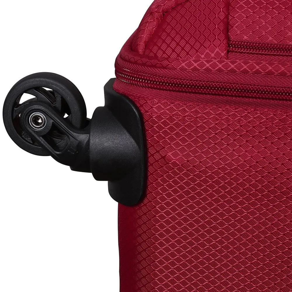 Worlds Lightest 4 Wheel Medium Suitcase- Ribbon Red