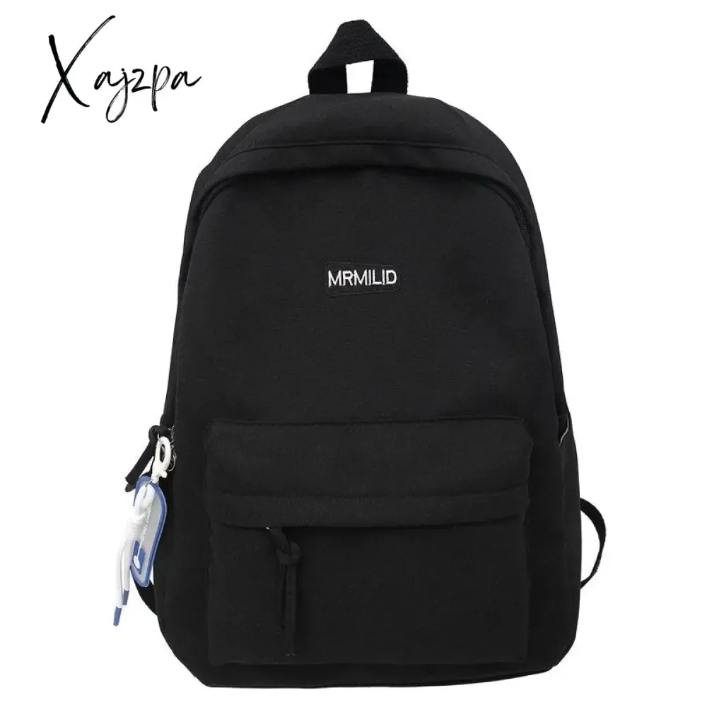 Xajzpa - Cool Male Travel Female Solid Color New Backpack Lady Men Laptop Women Backpack Student Bag Boy Girl Harajuku School Bag Fashion