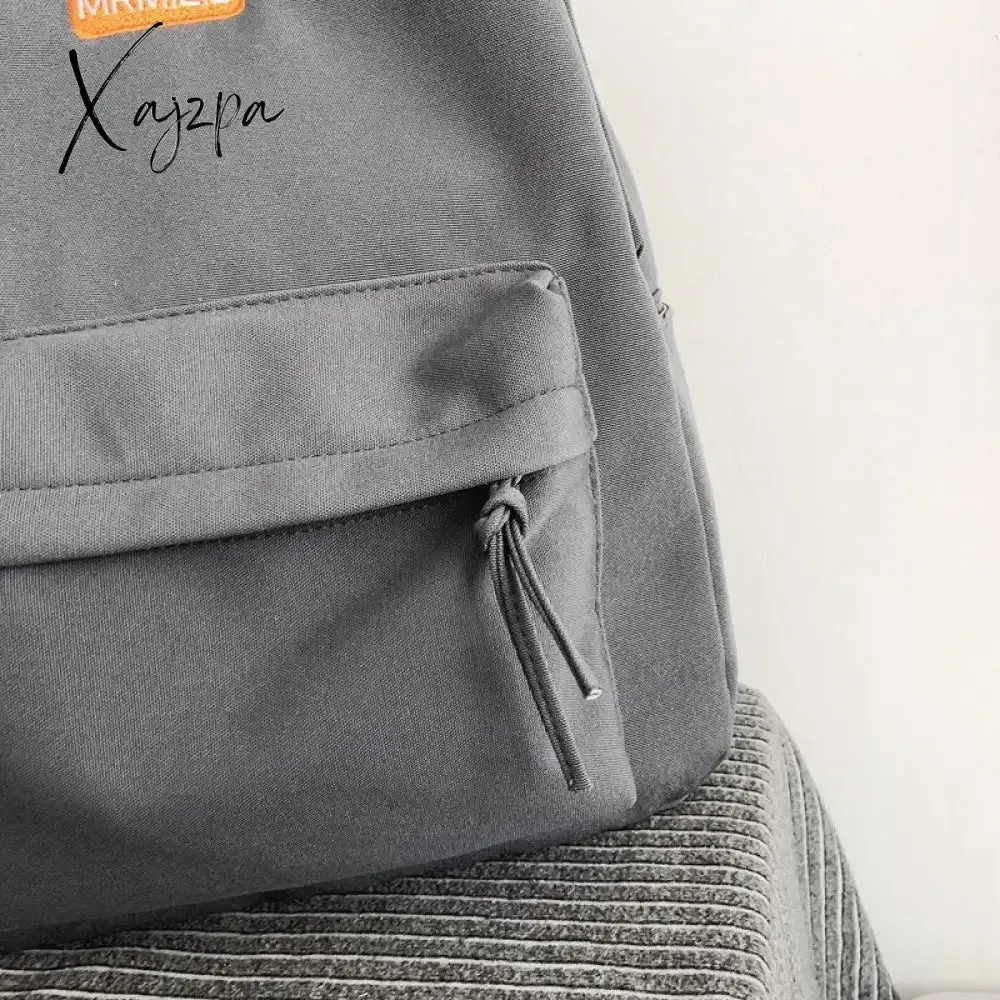 Xajzpa - Cool Male Travel Female Solid Color New Backpack Lady Men Laptop Women Backpack Student Bag Boy Girl Harajuku School Bag Fashion